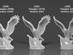 0001-10 flag eagle 3D 모델