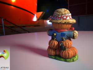 0002-03 pumpkin scarecrow 3D Model