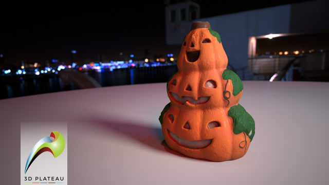 0002-07 stacked pumpkins 3D Model .c4d .max .obj .3ds .fbx .stl .blend 