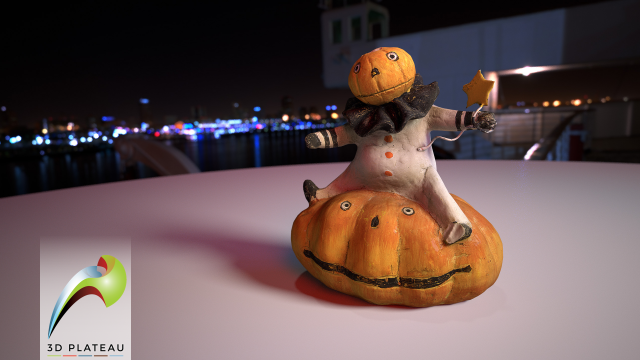 0002-08 pumpkin clown 3D 模型 .c4d .max .obj .3ds .fbx .stl .blend 