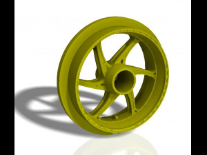 front and rear oz 6 spoke bike rims - print model 3D Print Model