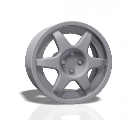 6 spokes rim - print model 3d print model 3D Принт Модель .c4d .max .obj .3ds .fbx .stl .blend 