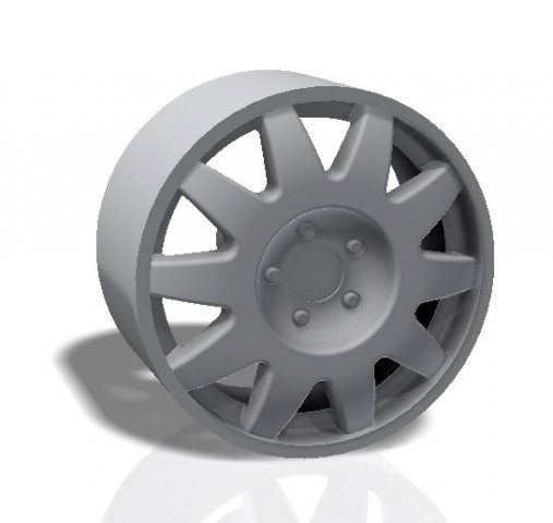 10 spokes rim - print model 3d print model 3D Принт Модель .c4d .max .obj .3ds .fbx .stl .blend 