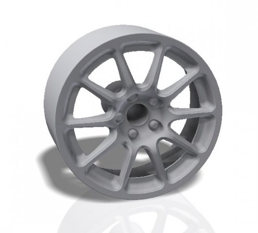 10 spokes rim - print model 3d print model Modello di stampa 3D .c4d .max .obj .3ds .fbx .stl .blend 