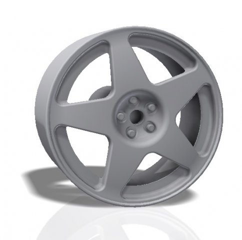 5 spokes rim - print model 3D printmodel .c4d .max .obj .3ds .fbx .stl .blend