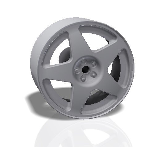 5 spokes rim - print model 3d print model 3Dプリントモデル .c4d .max .obj .3ds .fbx .stl .blend 