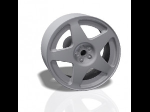 5 spokes rim - print model 3d print model 3D 打印模型