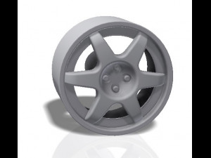 6 spokes rim - print model 3d print model Modelo de Impressão 3D