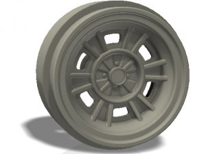 6 spokes rim - print model 3d print model Modello di stampa 3D