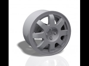 8 spokes rim - print model 3d print model 3D-Druckmodell
