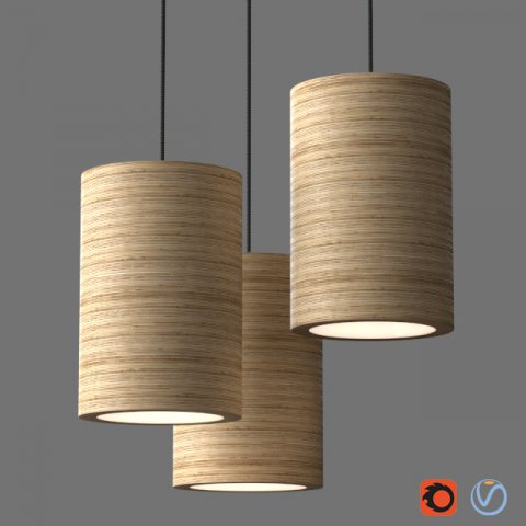 cylinderical pendant light Modelo 3D .c4d .max .obj .3ds .fbx .stl .blend 