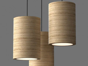 원통형 펜던트 조명 3D 모델