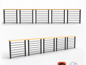 modern railing 3D Model