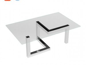 modern steel coffee table 3D Model