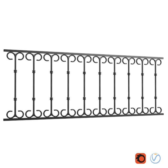 classic railings 3D Model .c4d .max .obj .3ds .fbx .stl .blend 