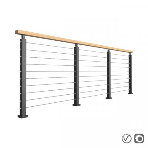 modern railing 002 Modello 3D .c4d .max .obj .3ds .fbx .stl .blend 