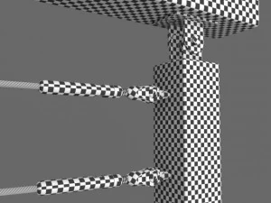 modern railing 002 3D Model