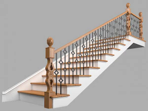 klasik merdivenler 3D Model