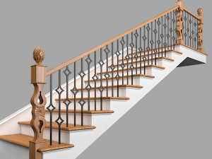classic stairs Modello 3D
