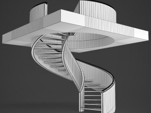 spiral staircase 02 Modèle 3D