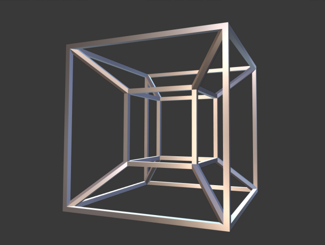 tesseract hypercube 3D Model .c4d .max .obj .3ds .fbx .lwo .lw .lws