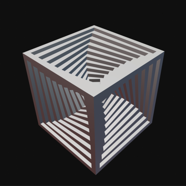 inner spiral vortex cube Modelo de Impressão 3D .c4d .max .obj .3ds .fbx .stl .blend 