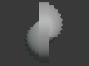 sphere with rotated concentric rings 3D Print Model