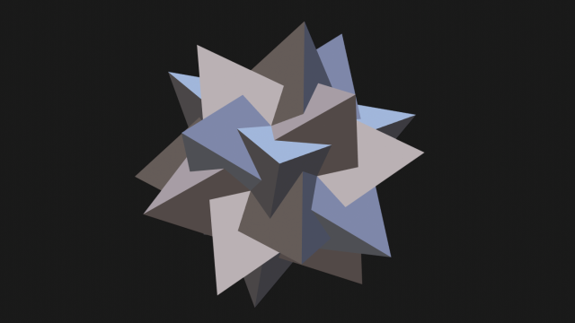 5 tetrahedron star shaped icosahedron dodecahedron 3D Print Model .c4d .max .obj .3ds .fbx .stl .blend 
