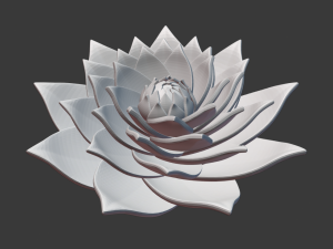 lotus spiral water lily 3D Print Models