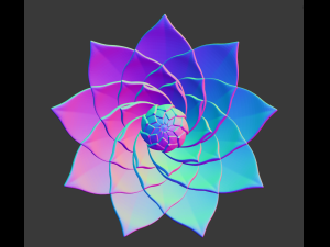 lotus spiral water lily 3D 프린트 모델