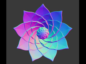 lotus spiral water lily 3D Print Model