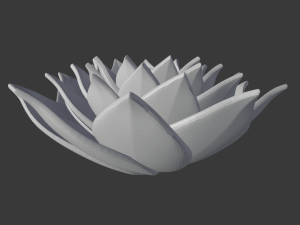 lotus spiral water lily 3D 프린트 모델