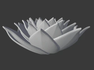 lotus spiral water lily 3D Print Model