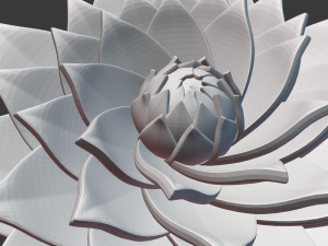 lotus spiral water lily 3D 프린트 모델