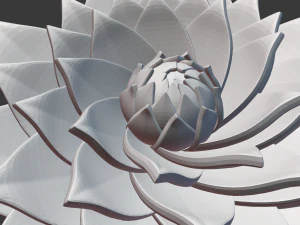 lotus spiral water lily 3D Print Model