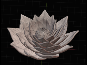 lotus spiral water lily 3D 프린트 모델