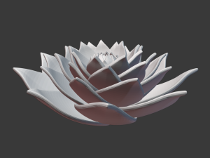 lotus spiral water lily 3D 프린트 모델