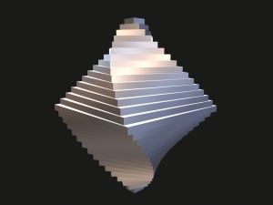double pyramid spiral vortex octahedron 3D Print Model