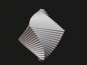 double pyramid spiral vortex octahedron 3D 프린트 모델