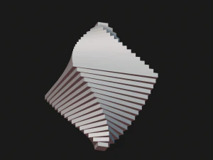 double pyramid spiral vortex octahedron 3D Print Model