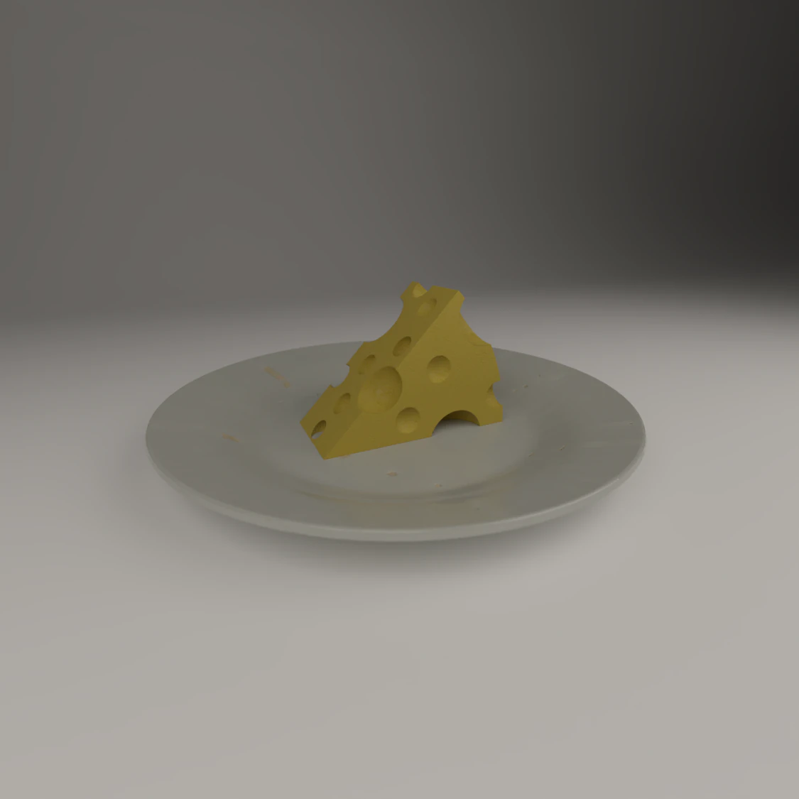 cheese plate 3D Model .c4d .max .obj .3ds .fbx .stl .blend 