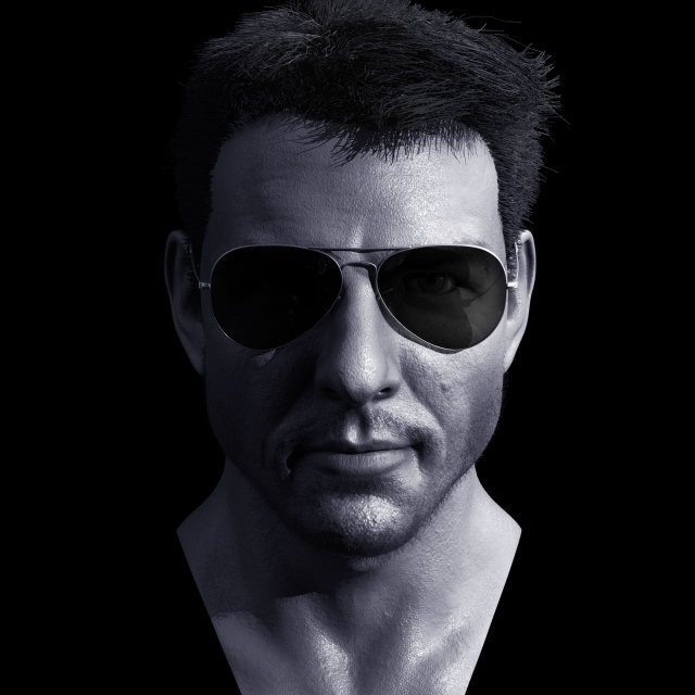 tom cruise likeness 3D Модель .c4d .max .obj .3ds .fbx .stl .blend 