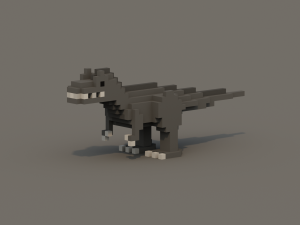 dinosaur voxel low poly pack Model 3D