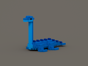 dinosaur voxel low poly pack Model 3D