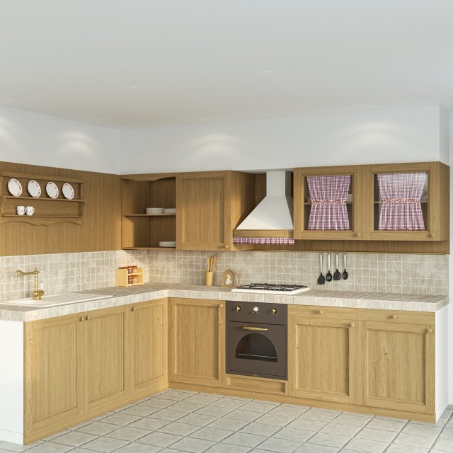 mountain kitchen calasella Modelo 3D .c4d .max .obj .3ds .fbx .stl .blend 