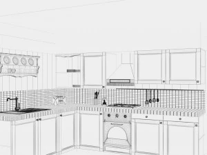 mountain kitchen calasella 3D Model