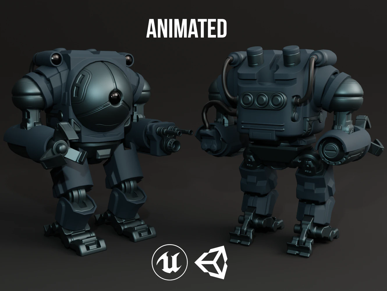 sci-fi assault eye robot 3D Model .c4d .max .obj .3ds .fbx .stl .blend