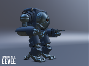 sci-fi assault eye robot 3D Model