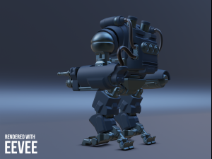 sci-fi assault eye robot 3D Model