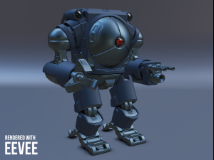 sci-fi assault eye robot 3D Model